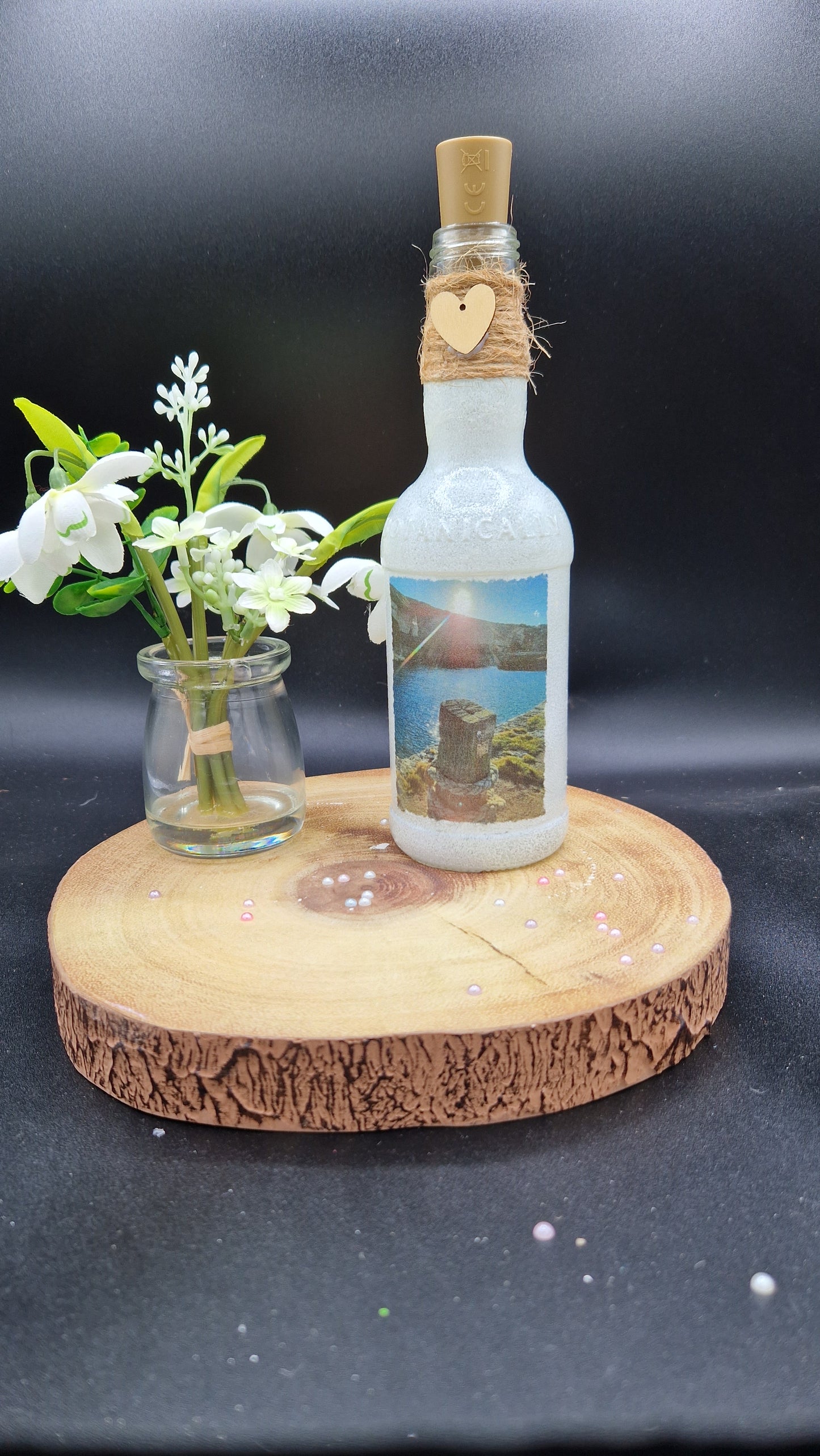 Small Ballintoy Harbour light up bottle