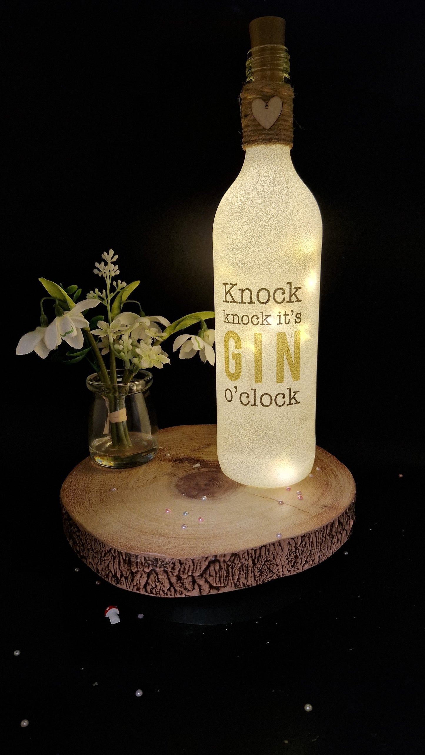 Knock Knock, Its Gin O'Clock Light up Bottle