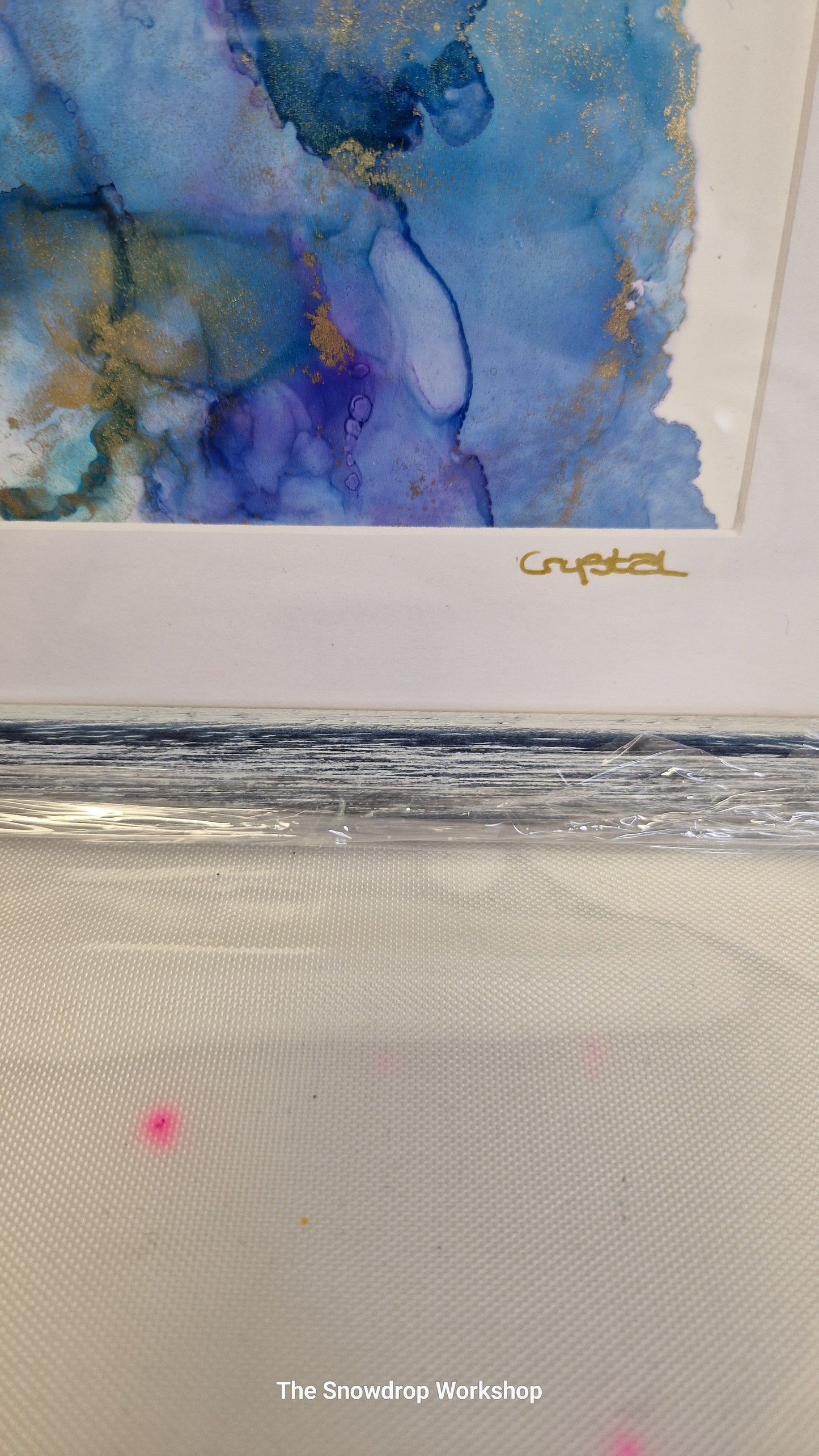 Original One of a Kind Alcohol Ink Fluid Art Modern Abstract Art, Professionally Framed