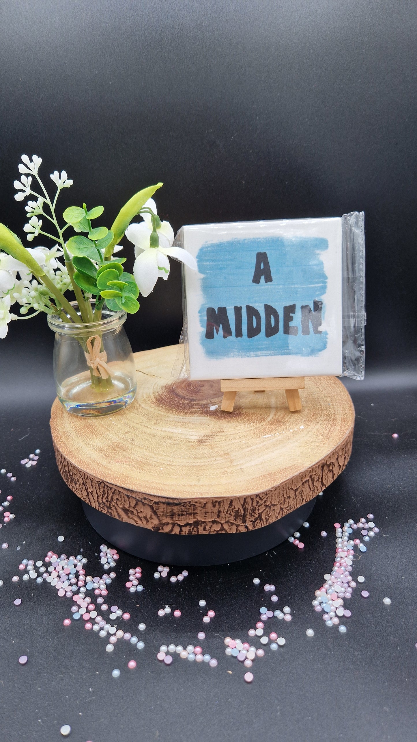 A Midden Slogan Coaster