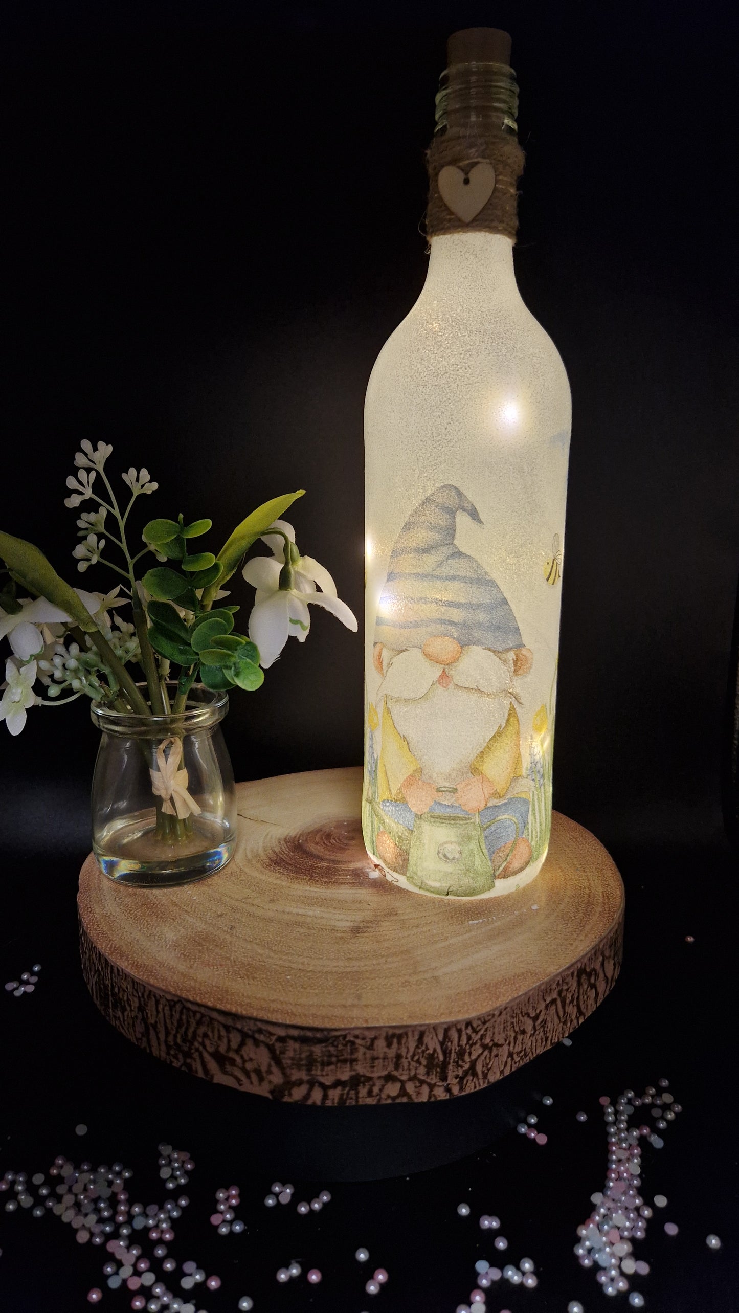 Gardening Gnome Light up bottle