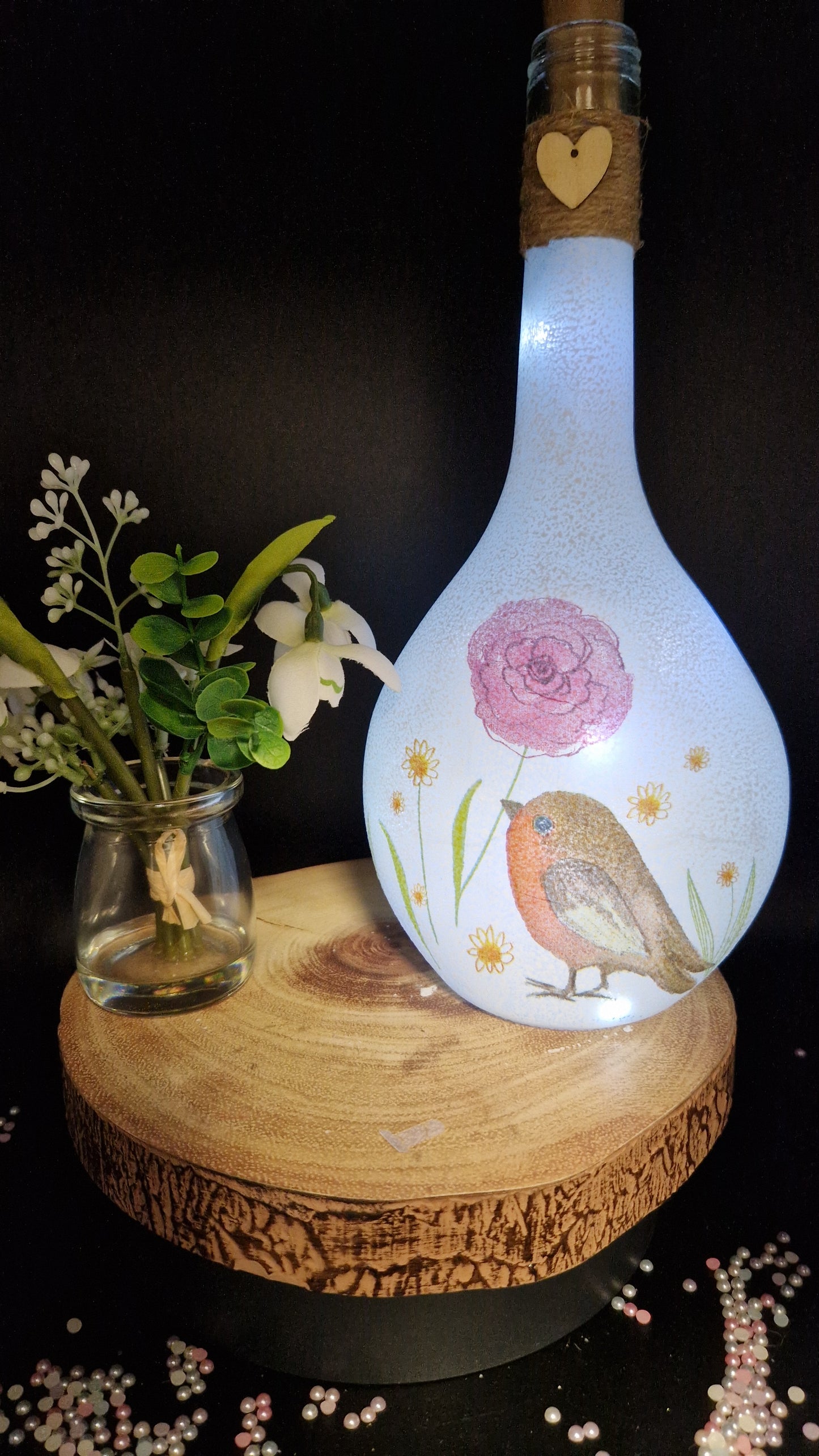 Gentle Robin Light Up Bottle