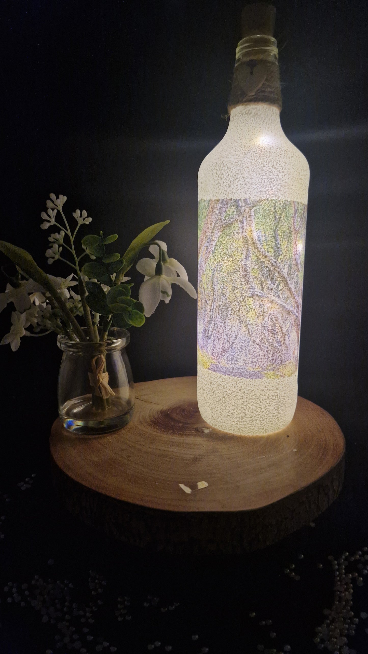 Dark Hedges (Colour) light up bottle