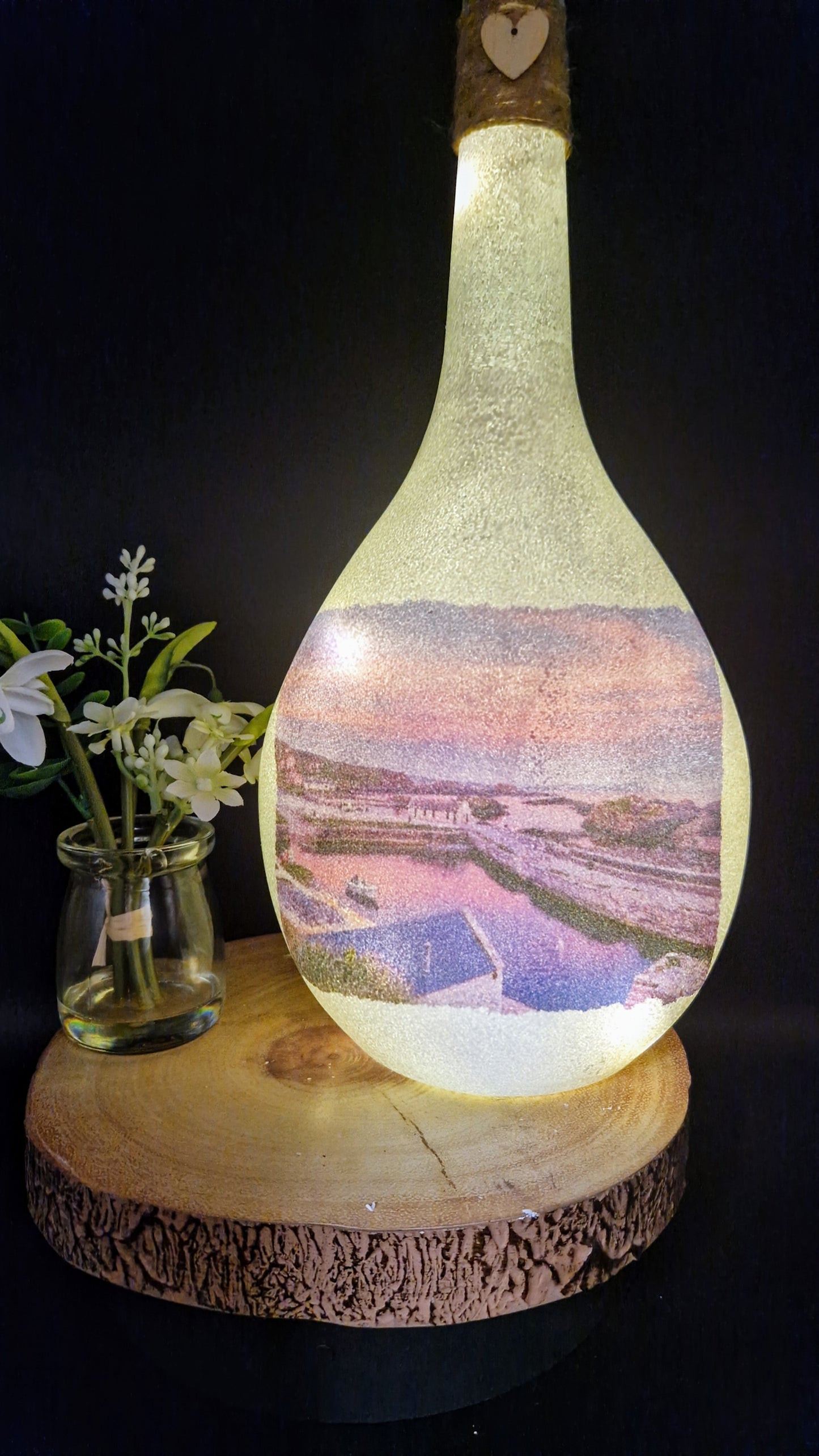 Ballintoy Harbour light up bottle