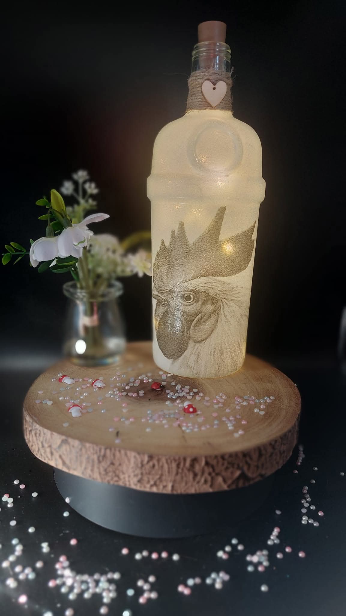 Grey Rooster Light up Bottle