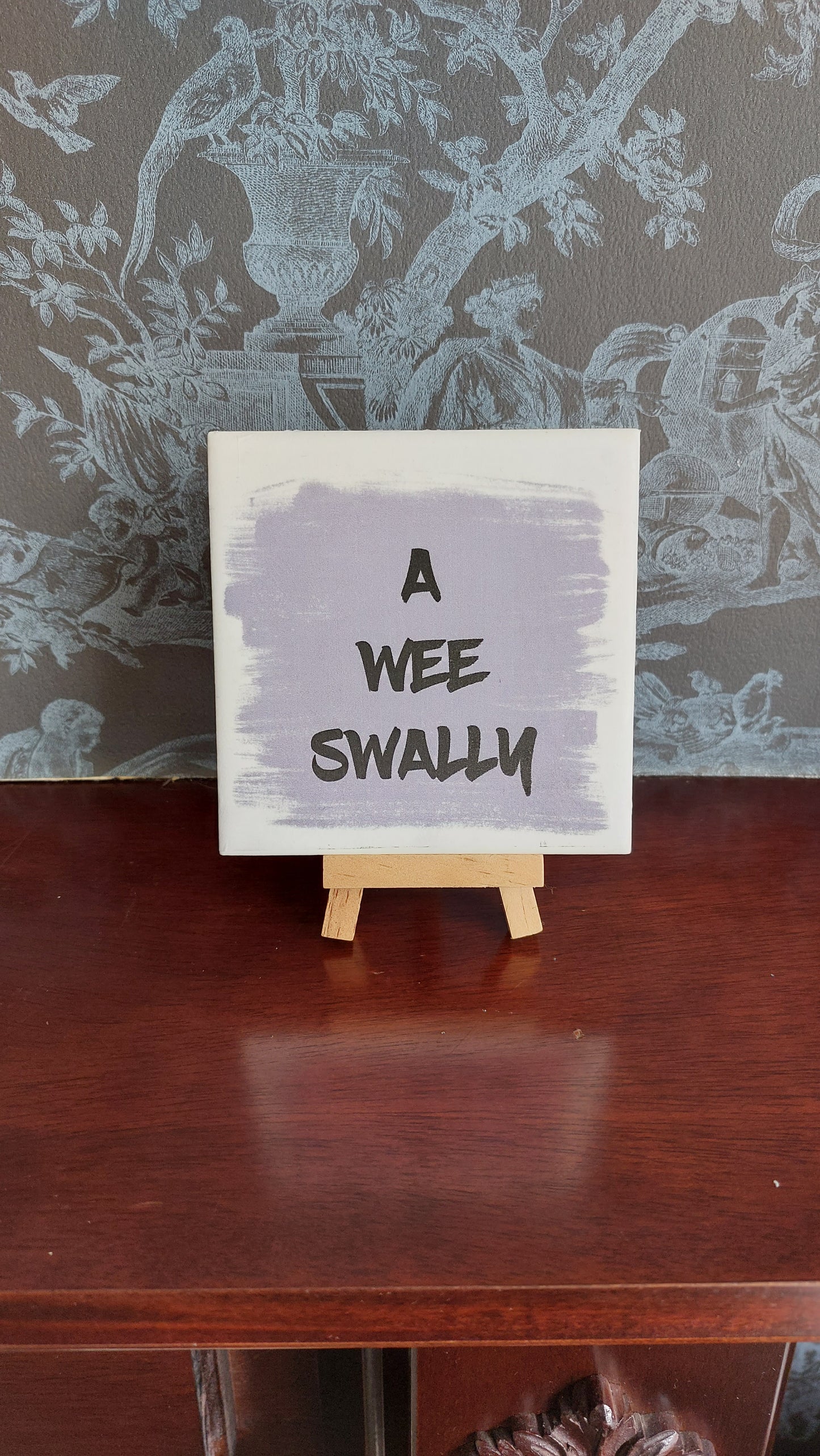 A Wee Swally Slogan Coaster