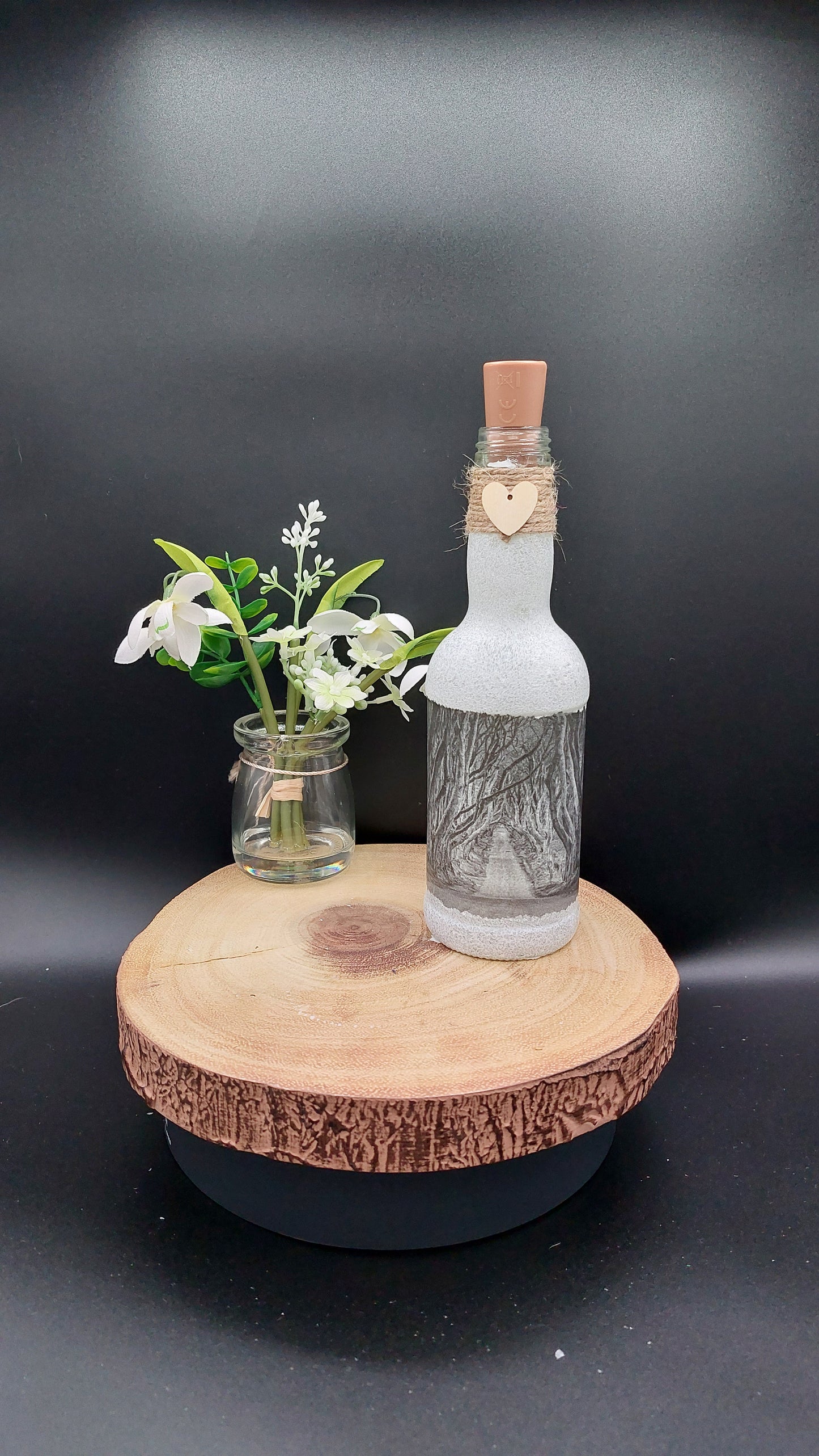 Dark Hedges black and white Light up bottle