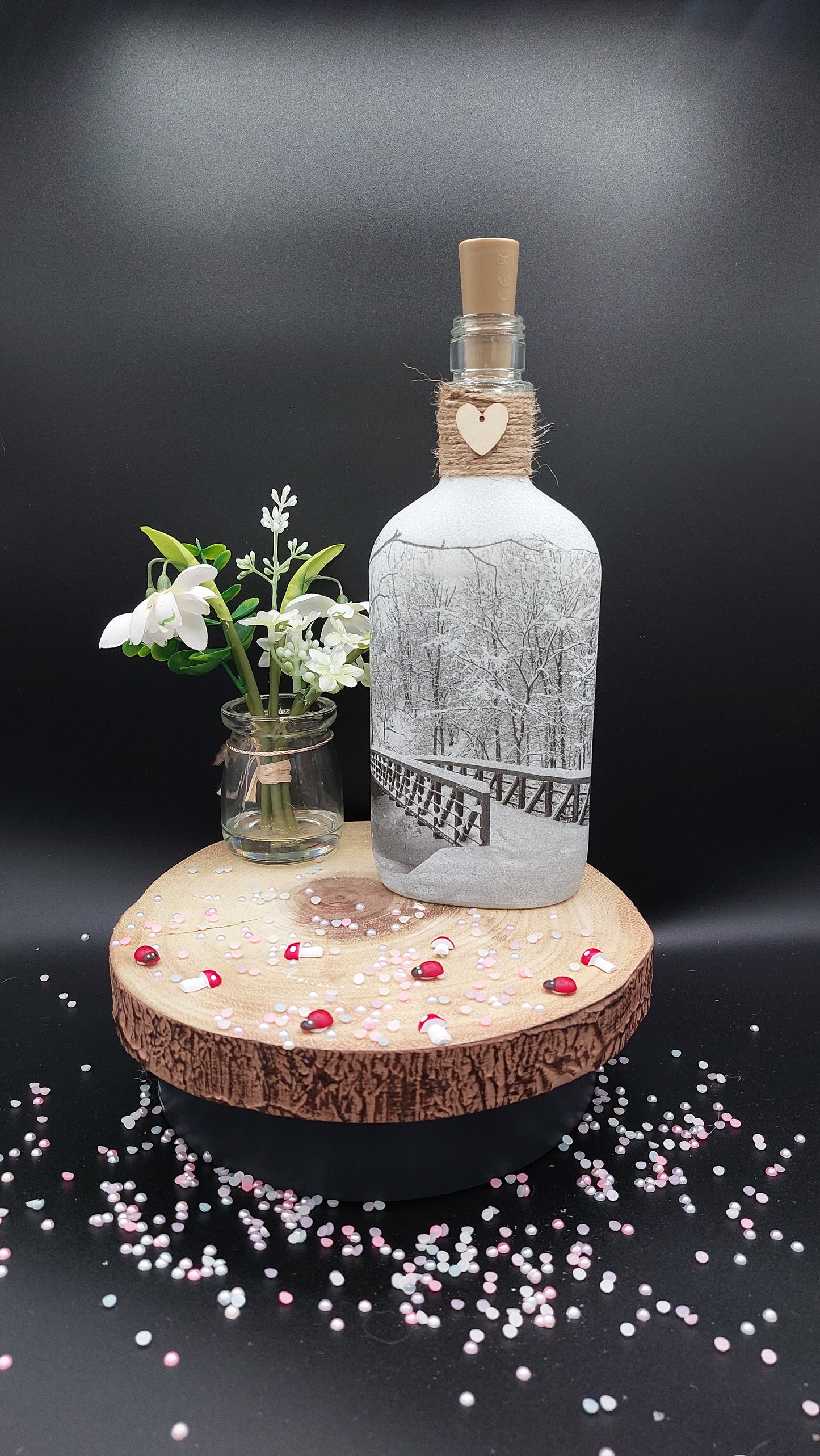 Snowy Bridge Light Up Bottle