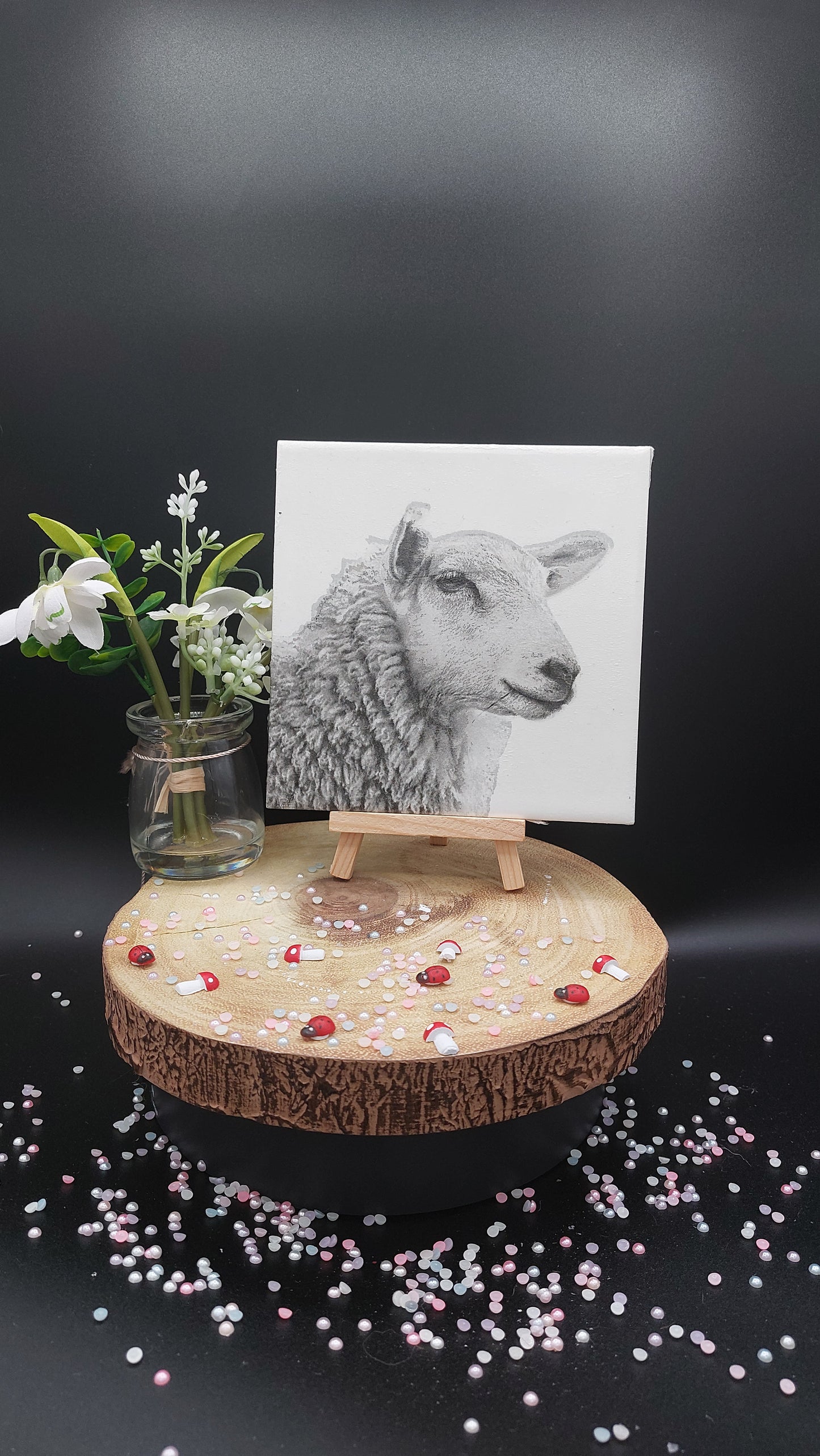 Grey Sheep Decorative Tile