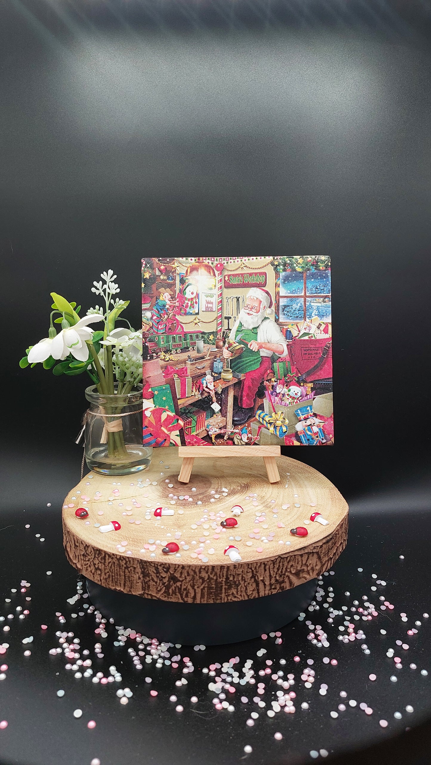 Santa's Workshop Decorative Tile