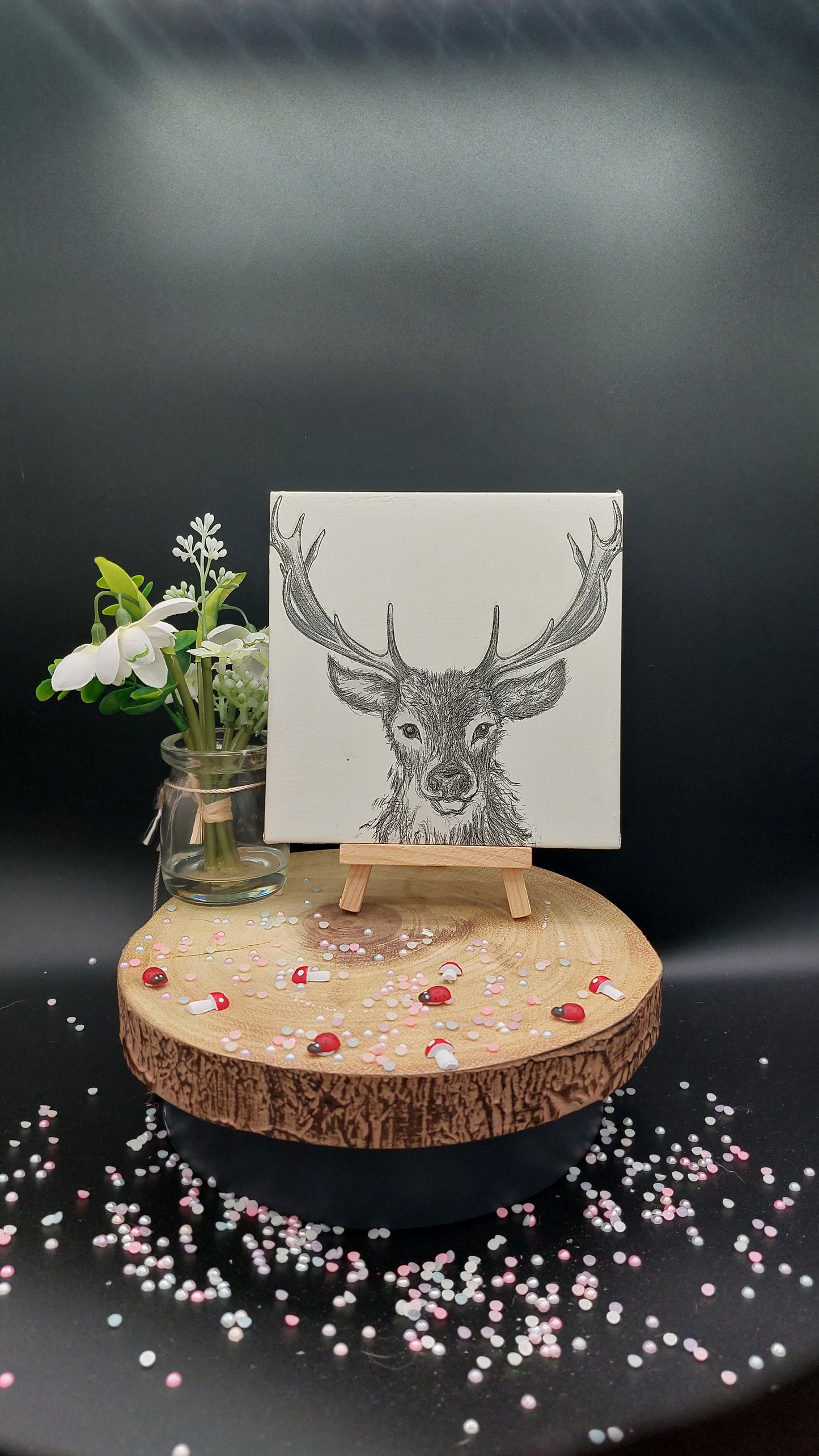 Stag Head Decorative Tile
