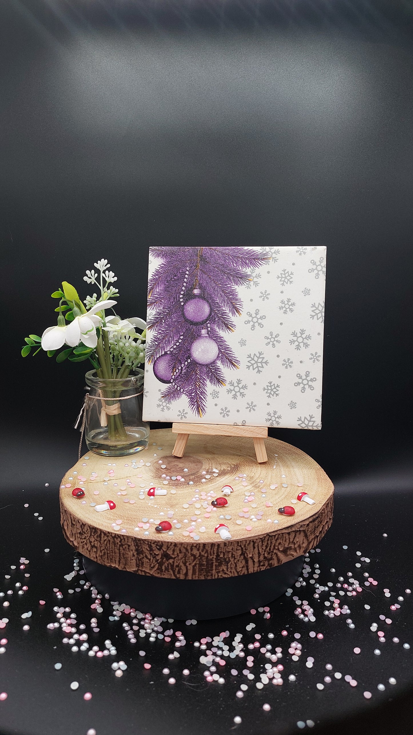 Purple Hanging Decoration Decorative Tile