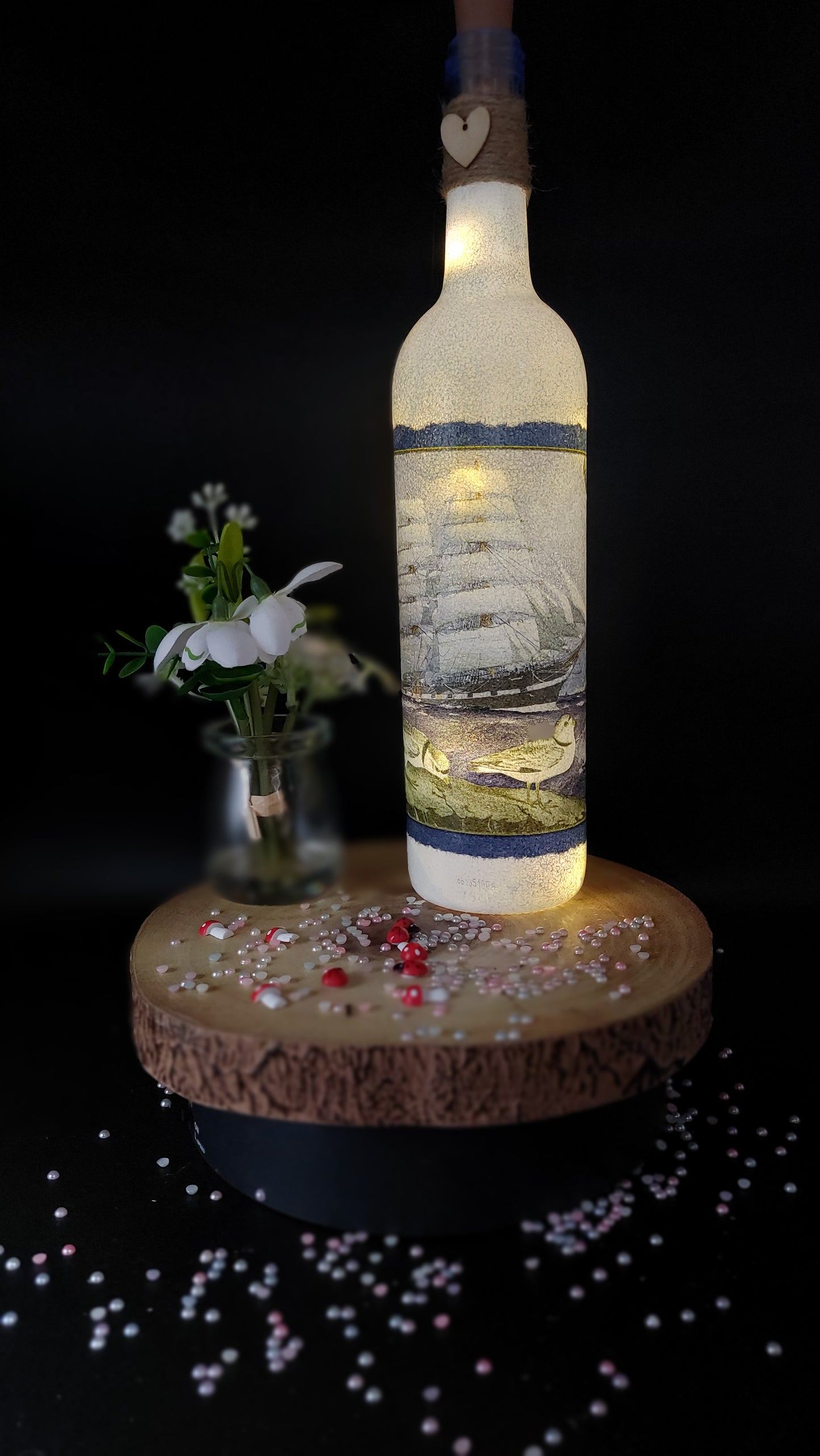 Tall Ship Light up Bottle