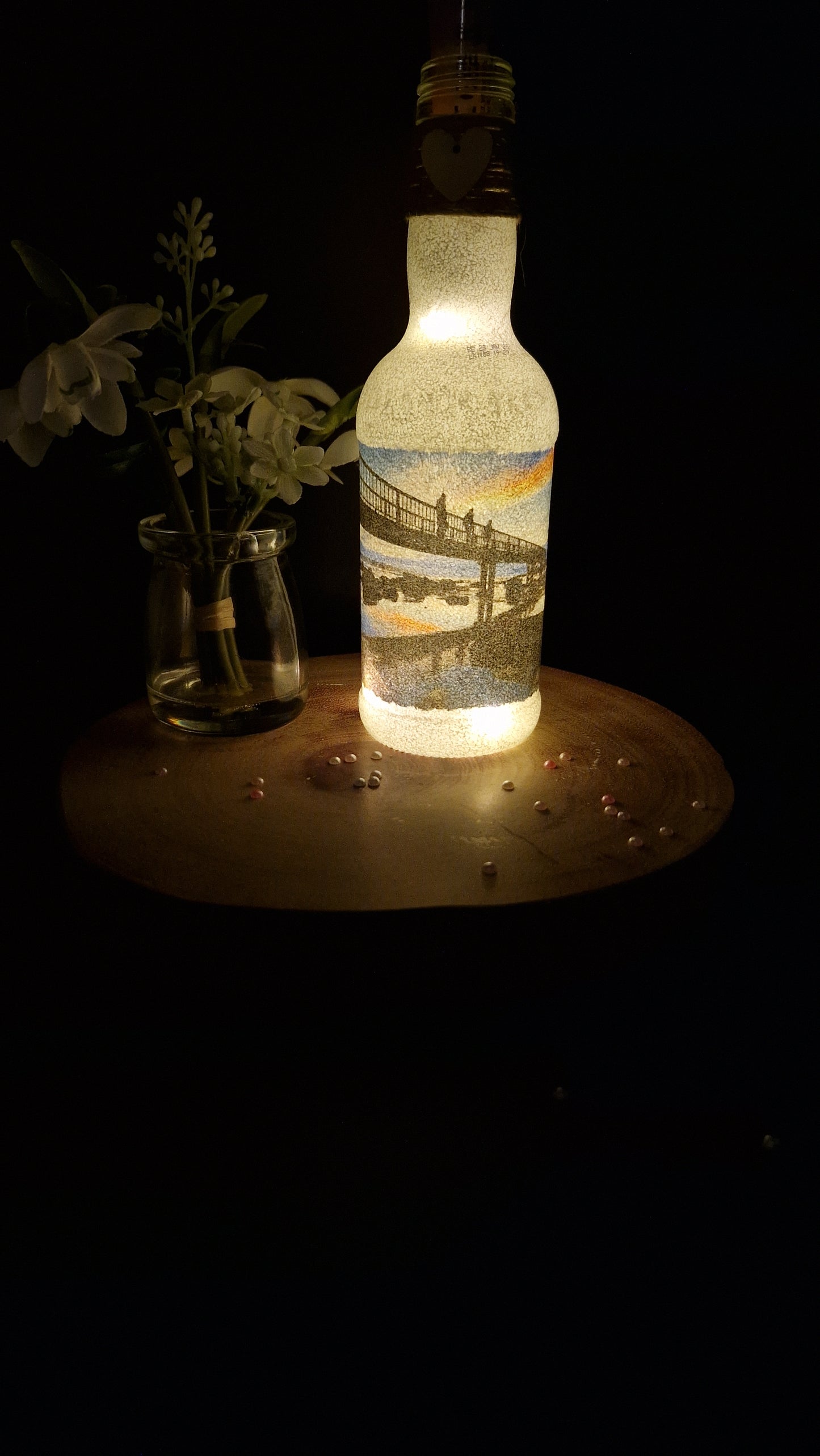 Pans Rock Ballycastle Light up bottle