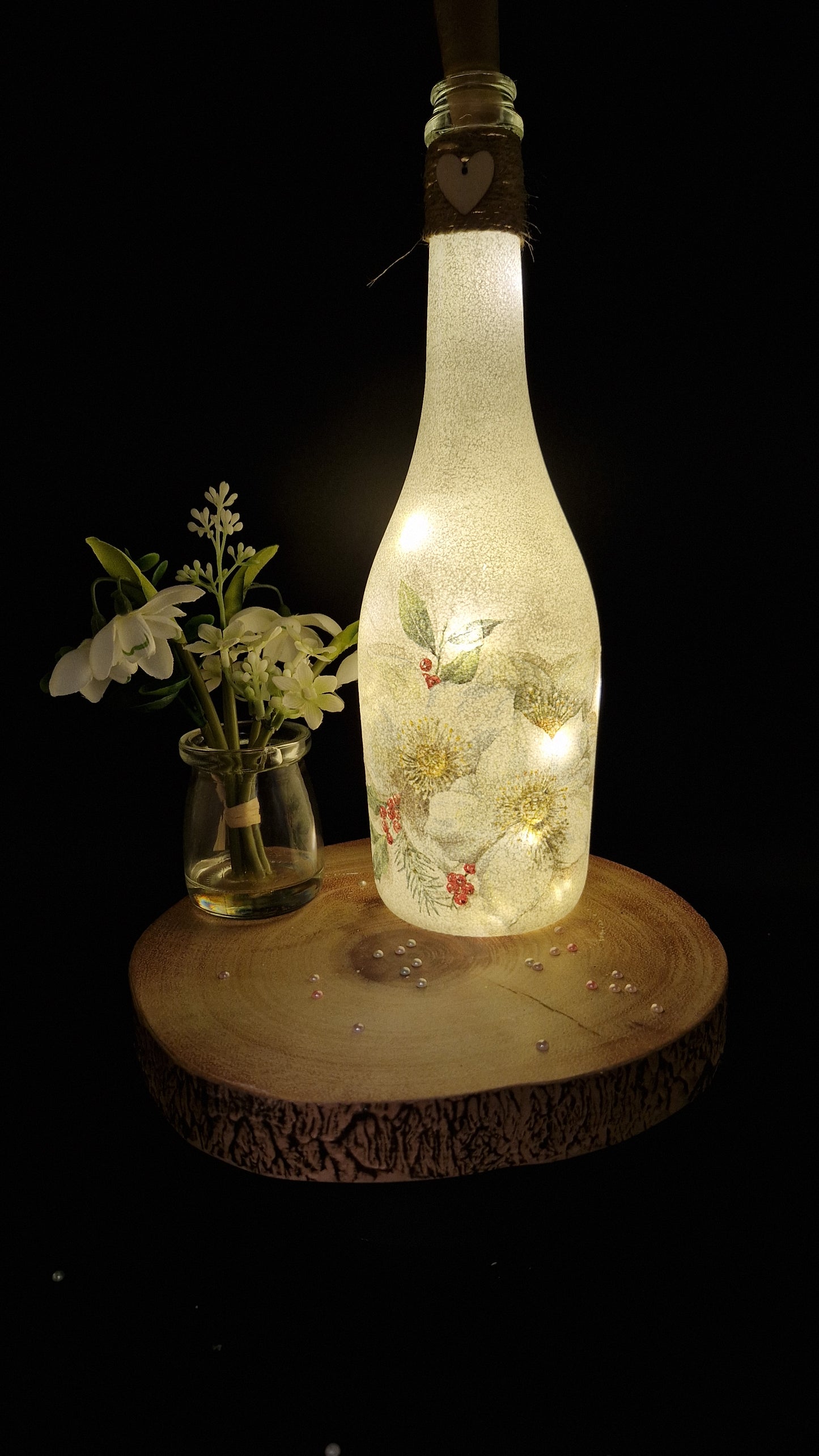 Christmas Flowers Light up Bottle