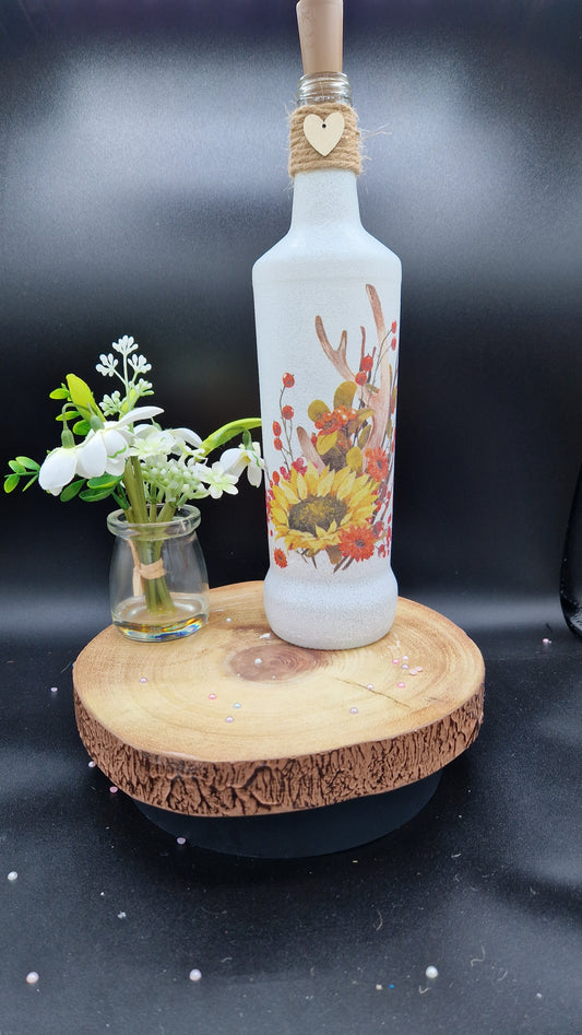 Autumn Sunflowers Light up Bottle