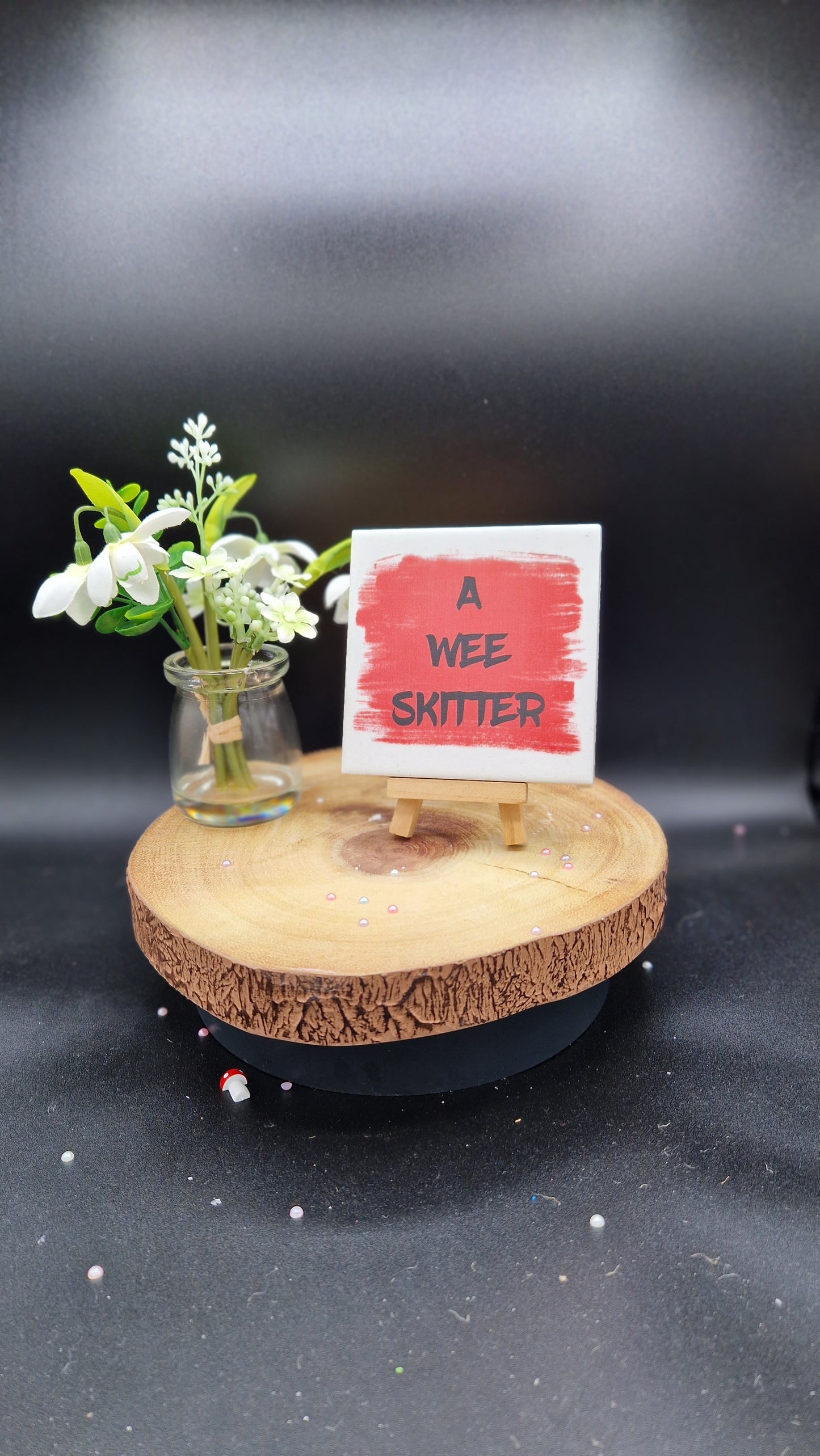 A Wee Skitter Slogan Coaster