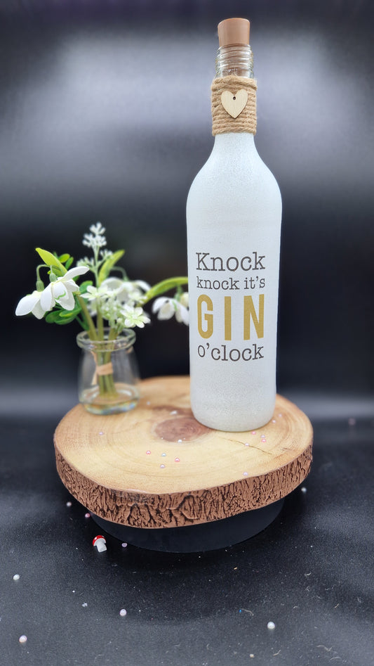 Knock Knock, Its Gin O'Clock Light up Bottle