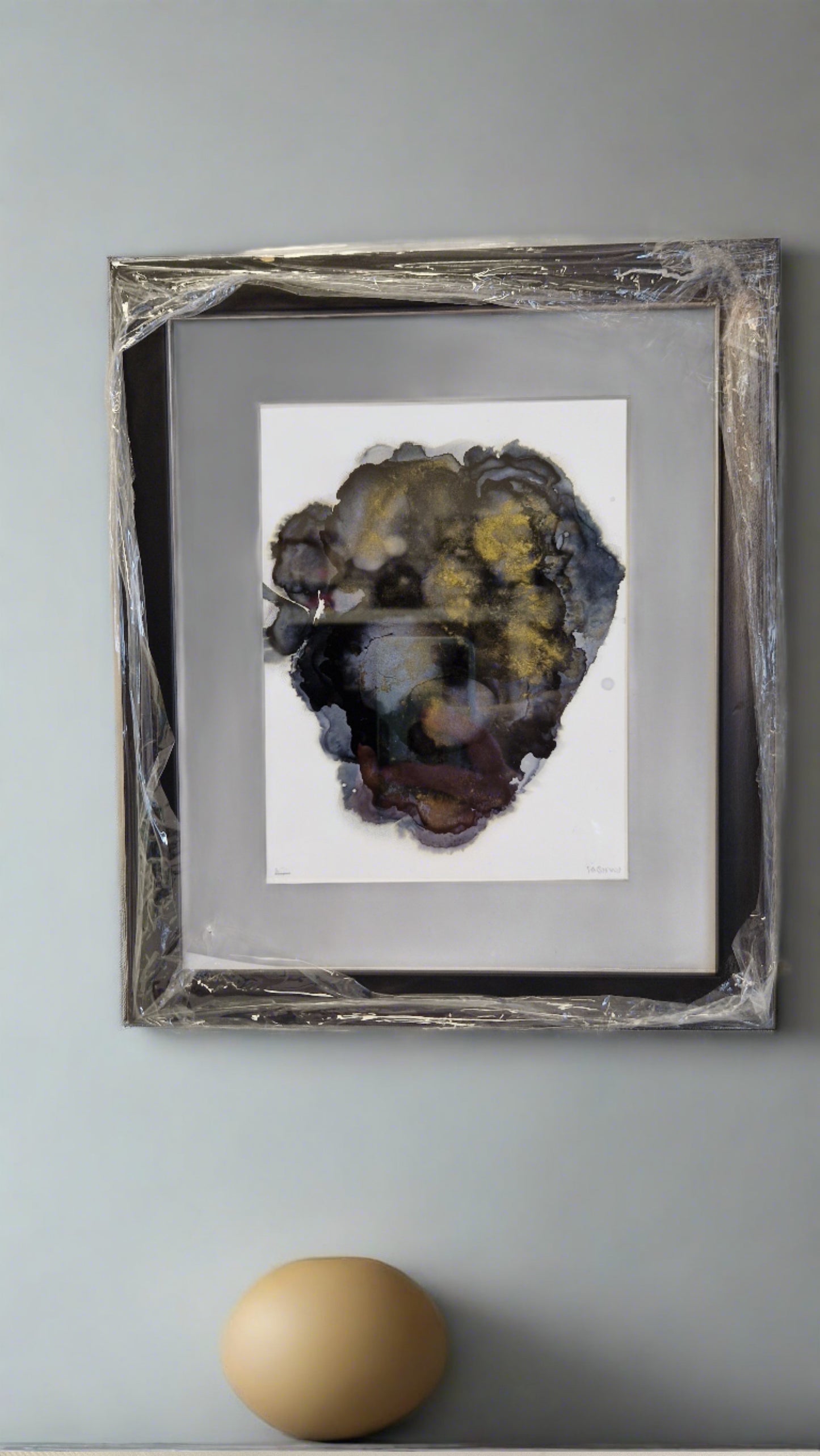 Original One of a Kind Alcohol Ink Fluid Art Modern Abstract Art, Professionally Framed