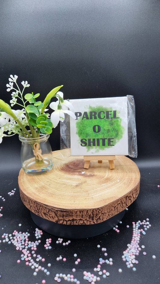 Parcel o Shite Slogan Coaster