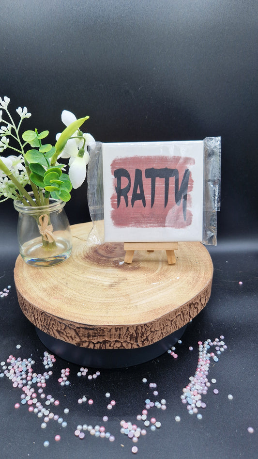 Ratty Slogan Coaster