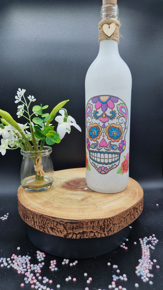 Sugar Skull Light up Bottle