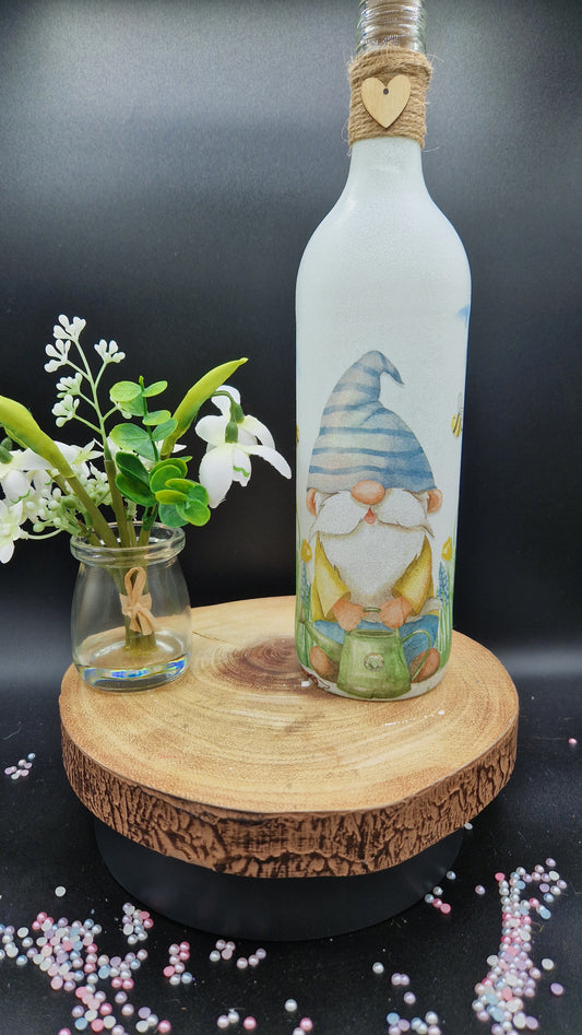 Gardening Gnome Light up bottle