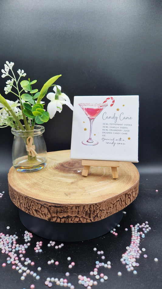 Candy Cane recipe Coaster