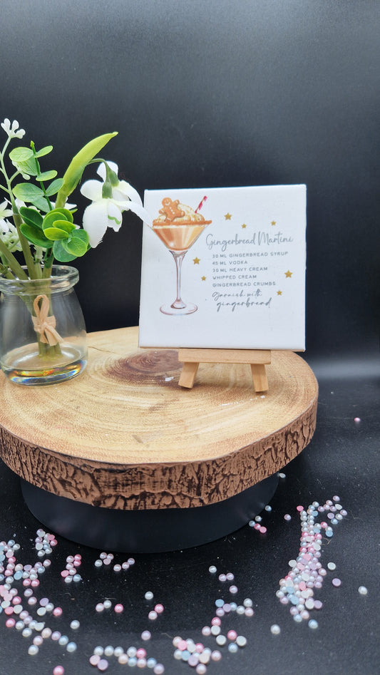 Gingerbread Martini recipe Coaster