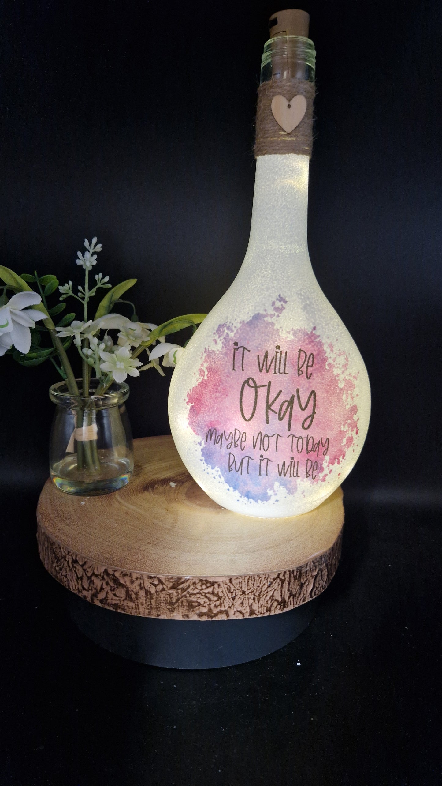 Daily Positivity Affirmation light up Bottle