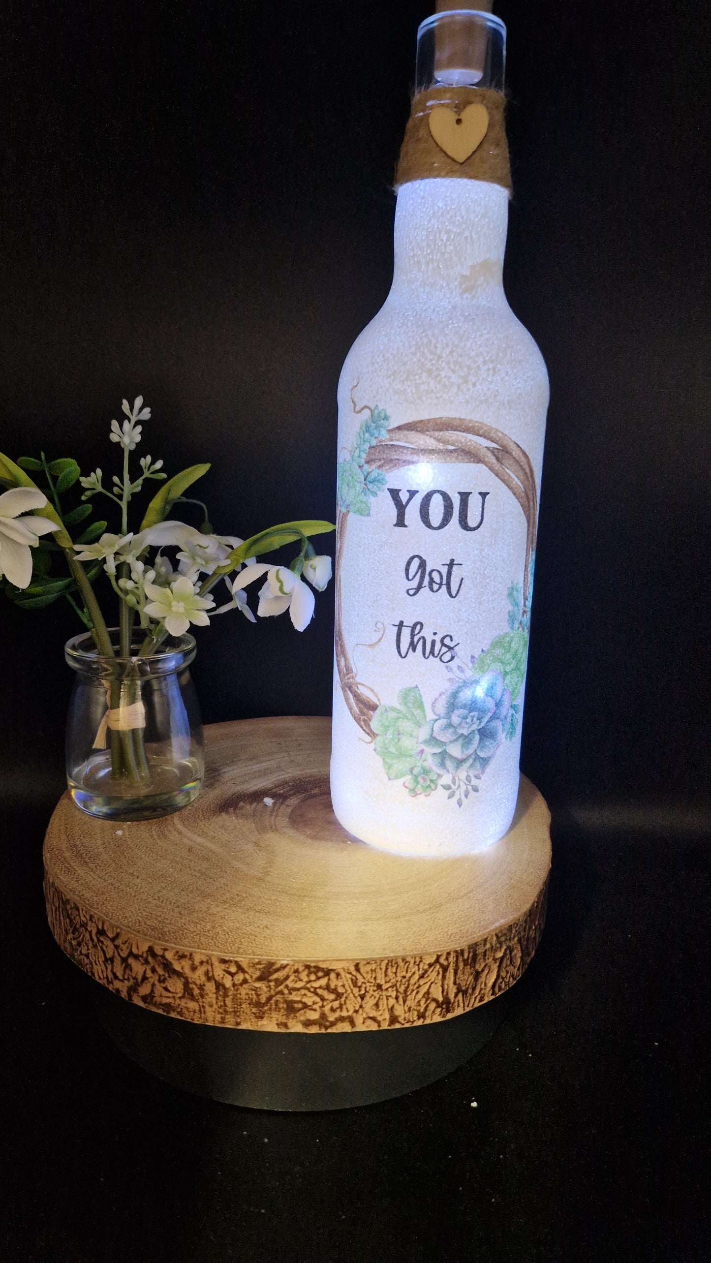 Daily Positivity Affirmation light up Bottle