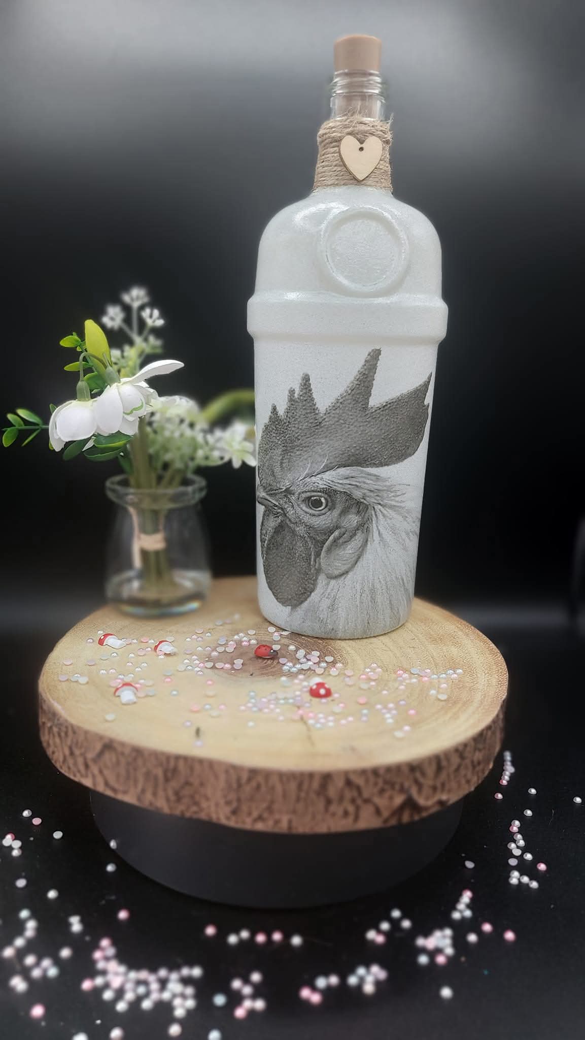 Grey Rooster Light up Bottle