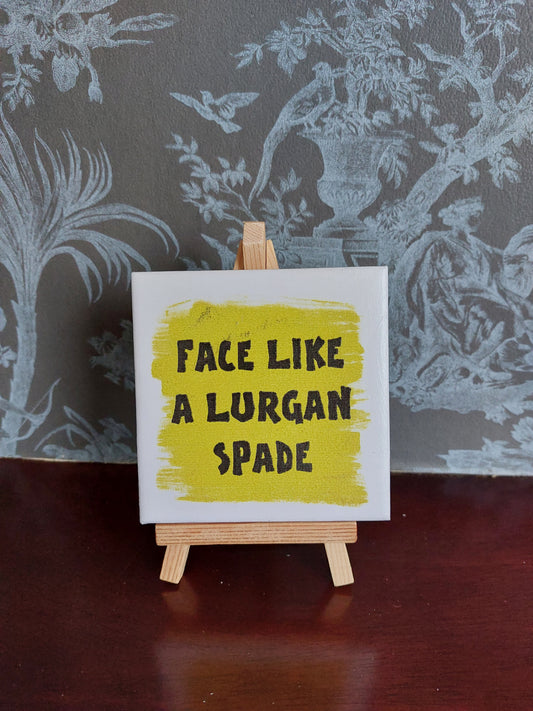 Face like a Lurgan Spade Slogan Coaster