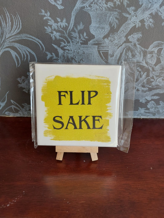 Flip Sake Slogan Coaster