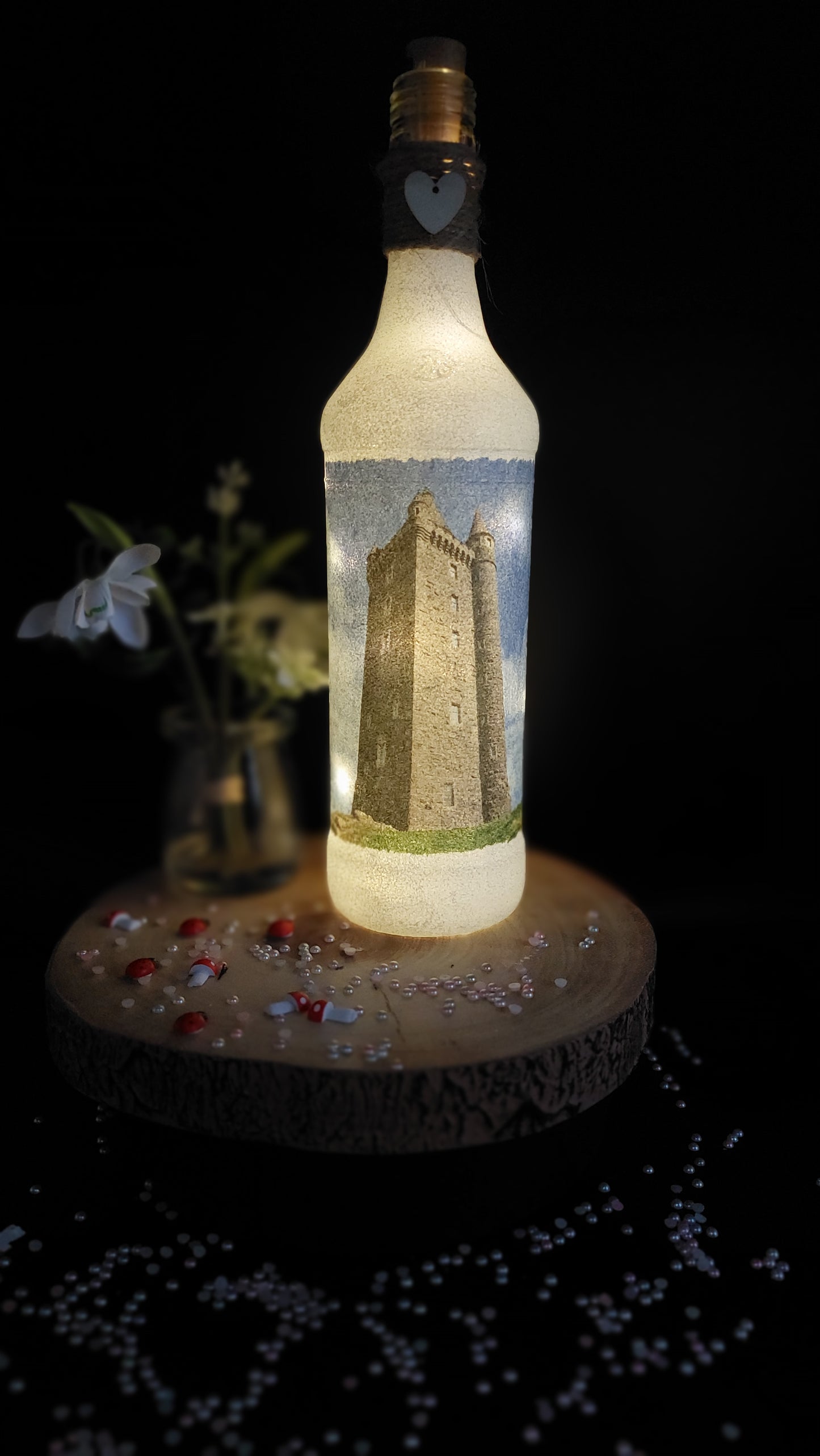 Scrabo Tower light up bottle